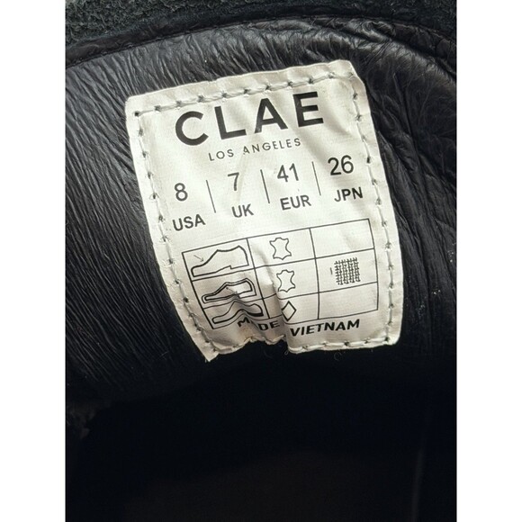Clae Bradley Welt High Top Sneakers Mens 8 Black Leather Casual Minimalist Shoes main image 12